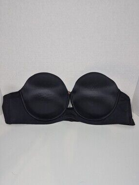 Ashley Graham Black Strapless Padded Bandeau Bra
